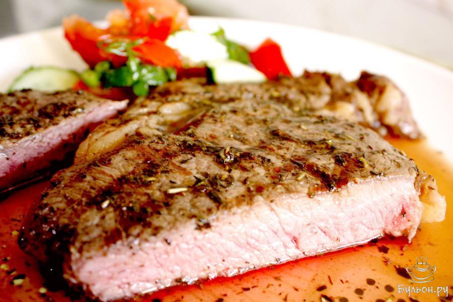 Рибай-стейк на сковороде-гриль