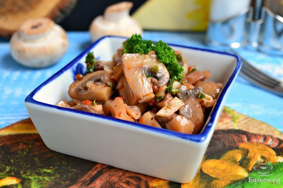 Шампиньоны маринованные за десять минут