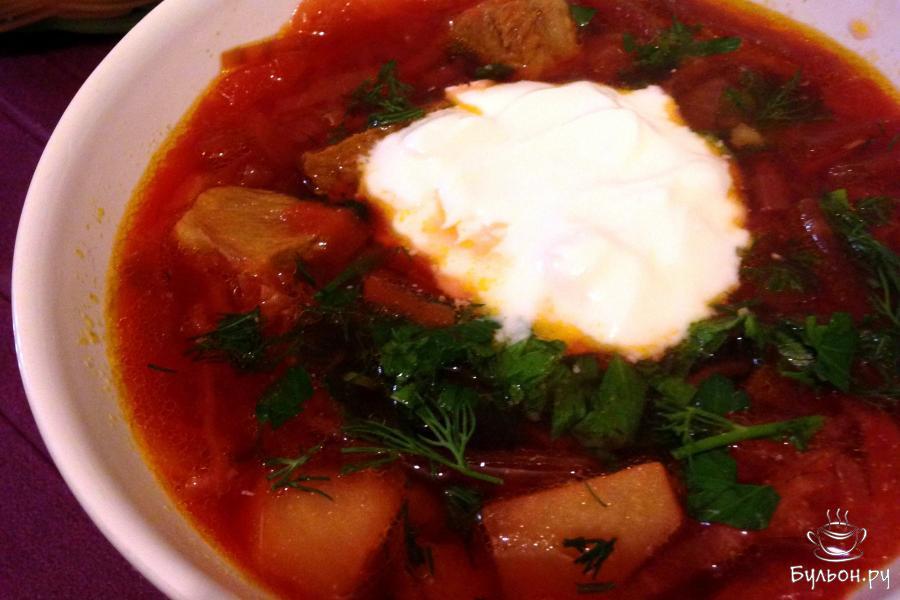 Борщ с говядиной