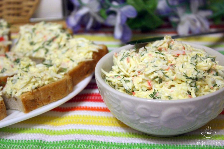 Бутербродная намазка из крабовых палочек