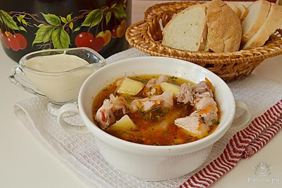 Борщ из кислой капусты