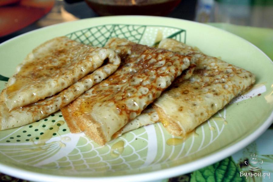 Заварные блины на кефире