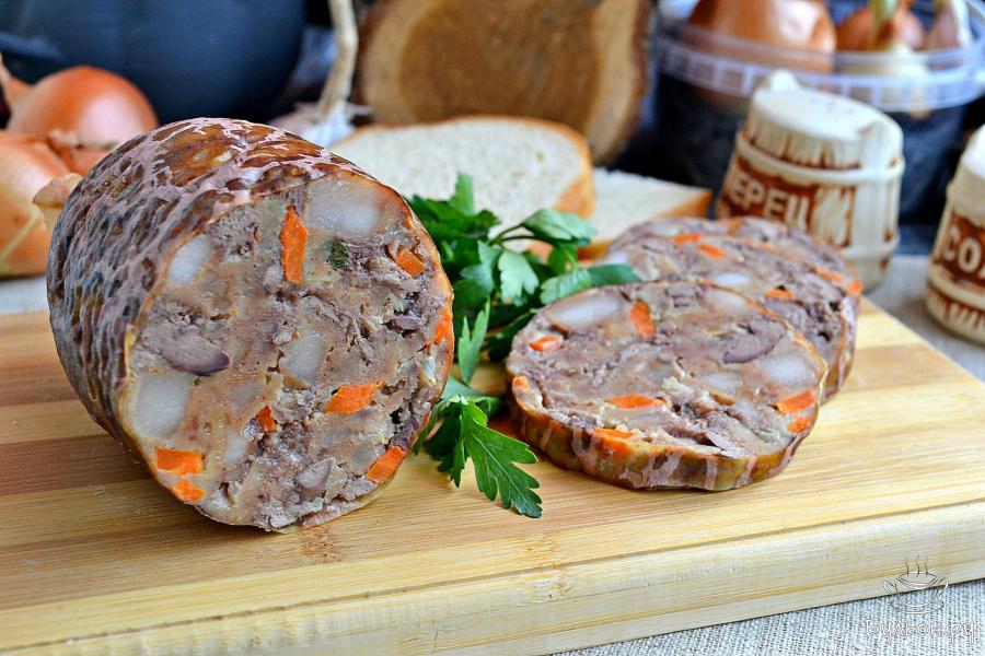 Зельц печеночный