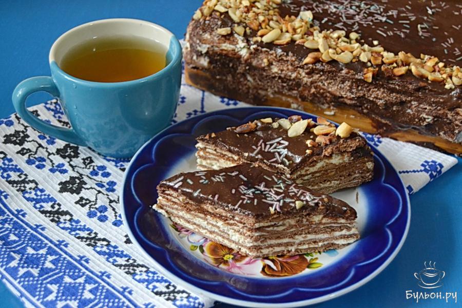 Медово-шоколадный торт "Спартак"