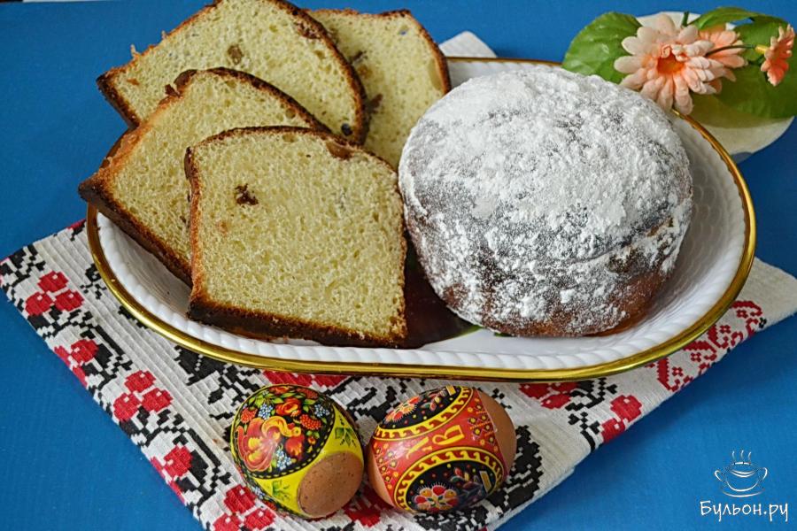 Кулич пасхальный на свежих дрожжах без опары