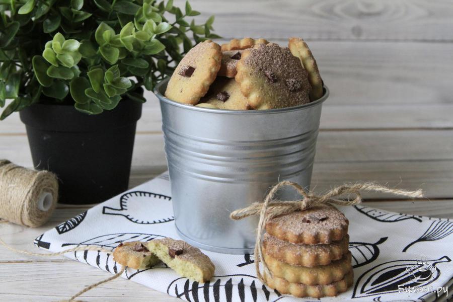 Печенье с чаем матча и шоколадом