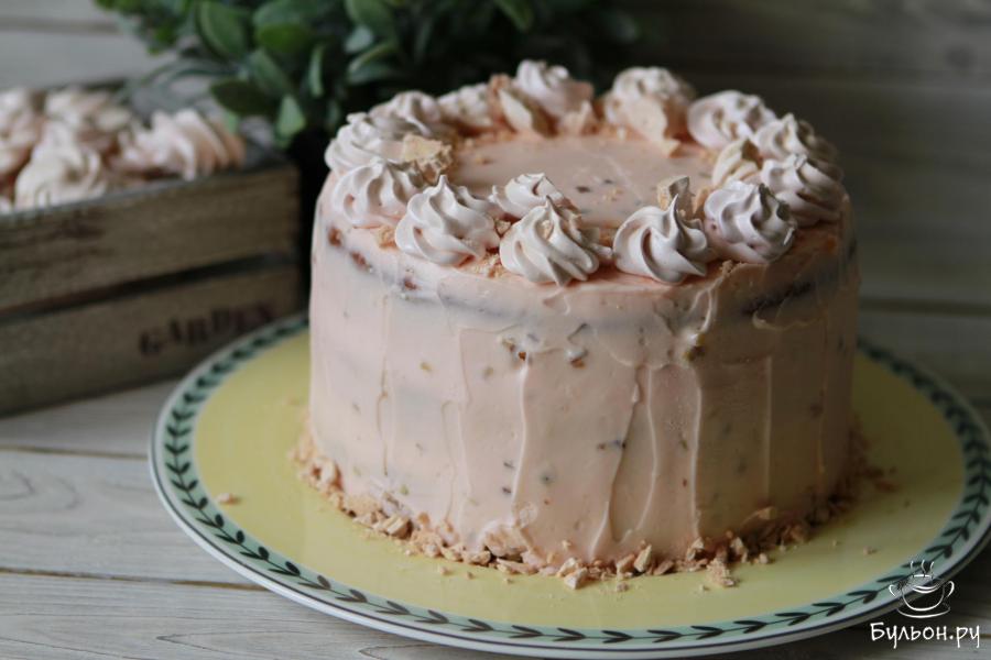 Фруктовый торт с крем чиз