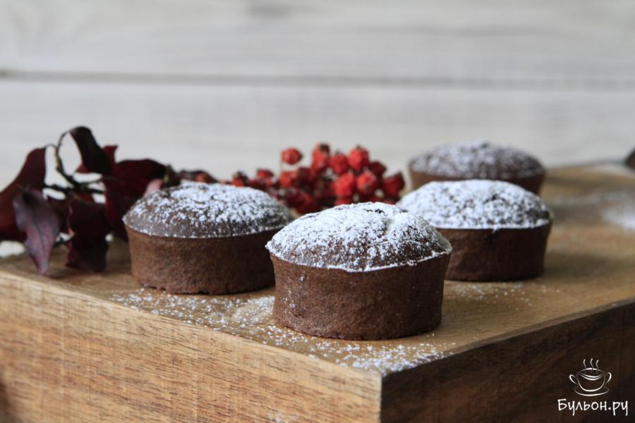 Шоколадные кексы с нутом