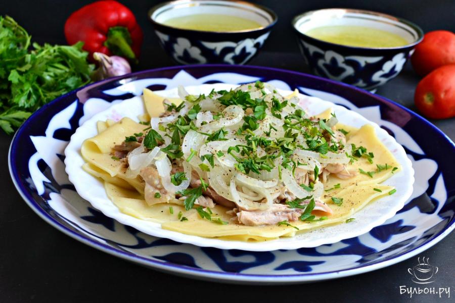 Бешбармак из курицы