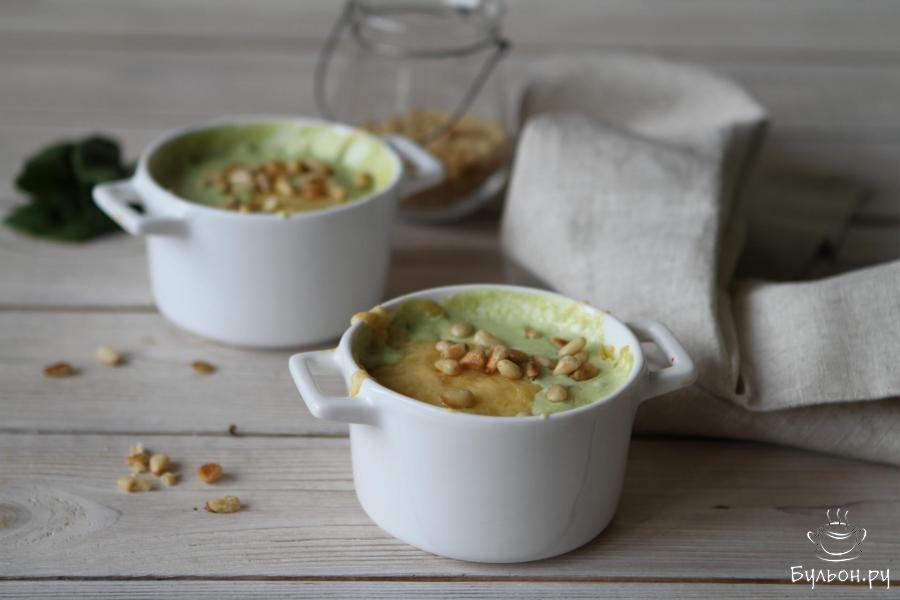 Сливочный шпинат с запеченным сыром