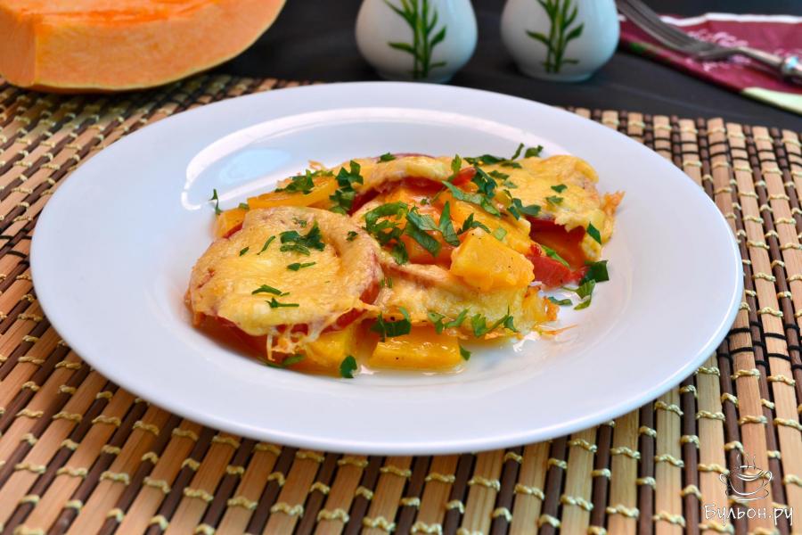 Тыква запеченная с сыром