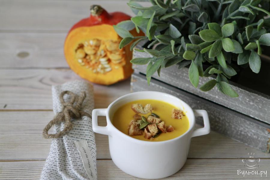 Тыквенный крем-суп с чечевицей