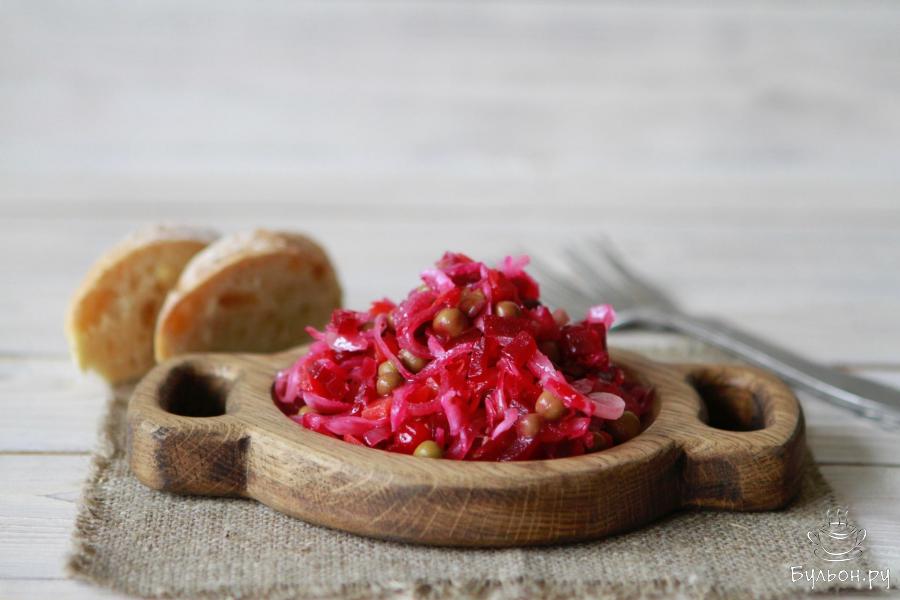 Диетический Винегрет без картофеля и соленых огурцов