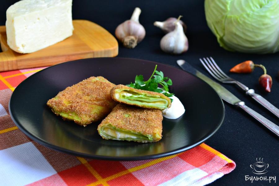 Шницель из капусты с сыром