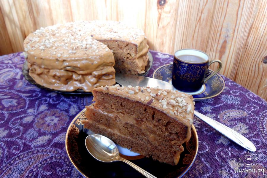 Ленивый "Медовик" с кремом из вареной сгущенки