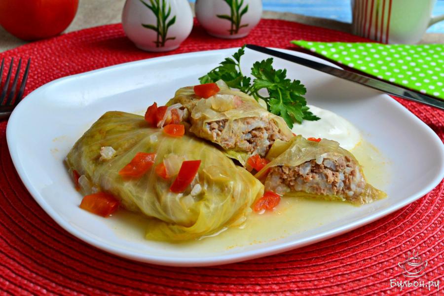 Диетические голубцы из говядины