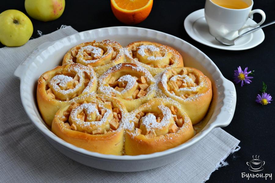 Разборной пирог с яблоками