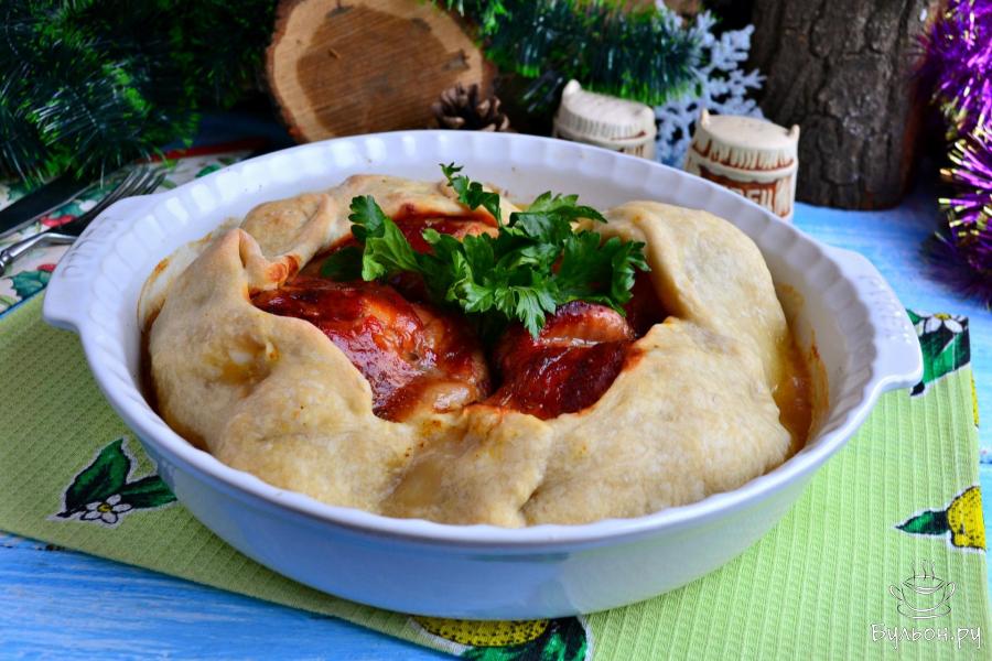 Куриные бедра запеченные в тесте