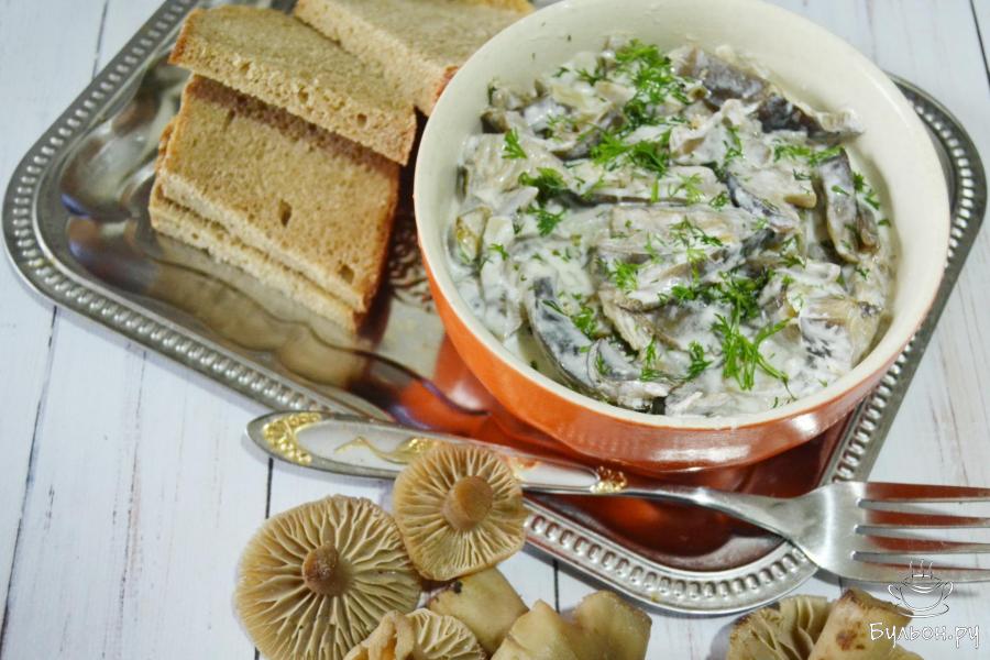 Вешенки в сметане