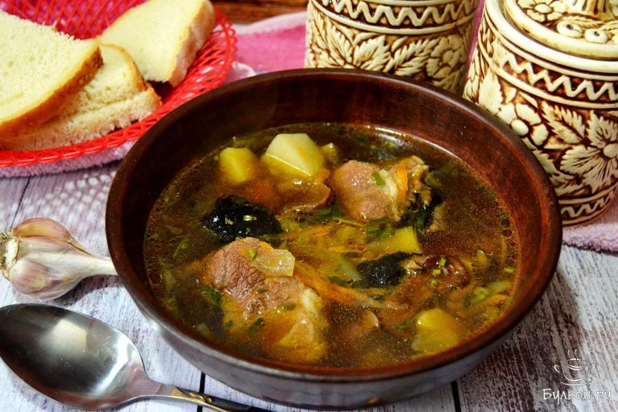 Суп из сухих грибов