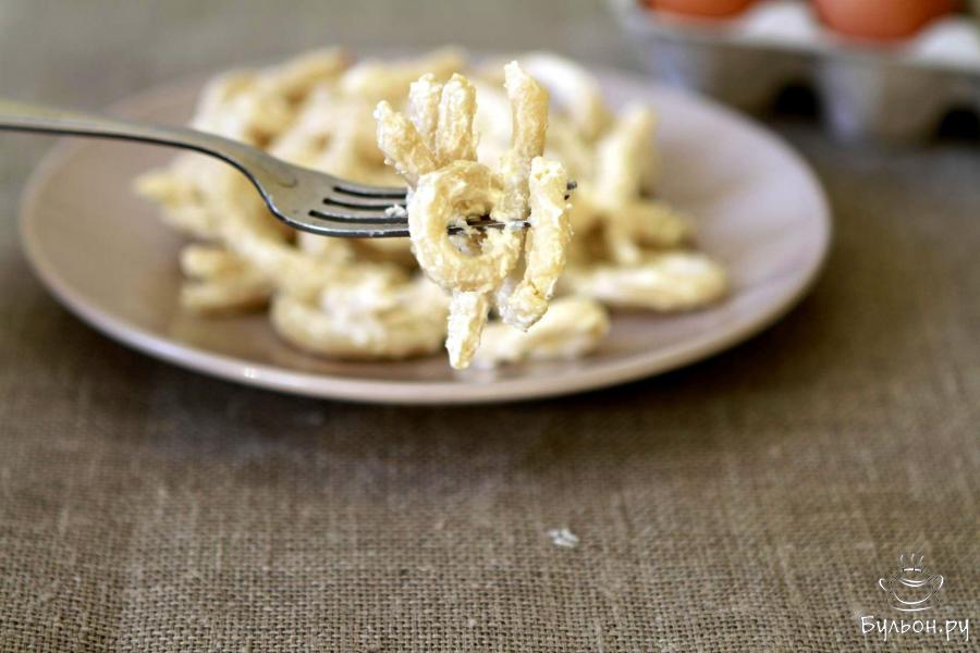 Домашняя паста пичи со сливочным соусом