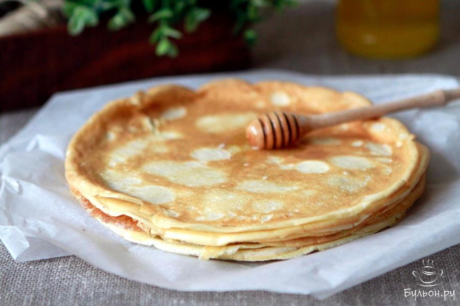 Блины на минералке и молоке