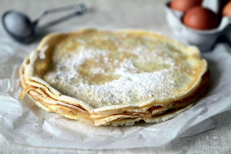 Банановые блины на молоке
