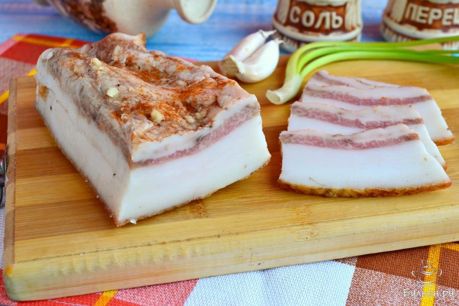 Домашнее сало сухого посола