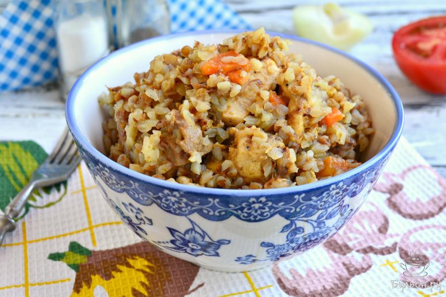 Гречка с куриной грудкой в мультиварке