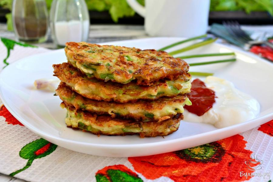 Оладьи из кабачков с сыром