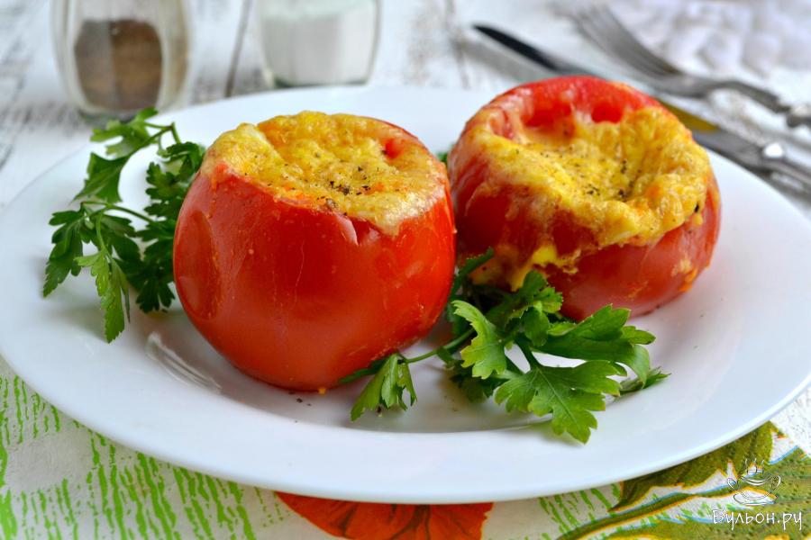 Помидоры с сыром в микроволновке