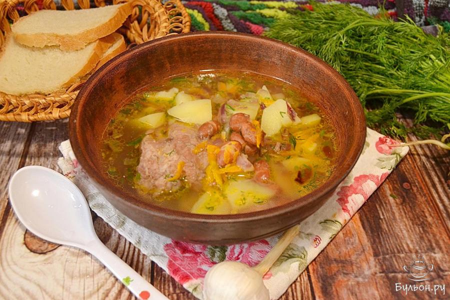 Картофельный суп с фасолью