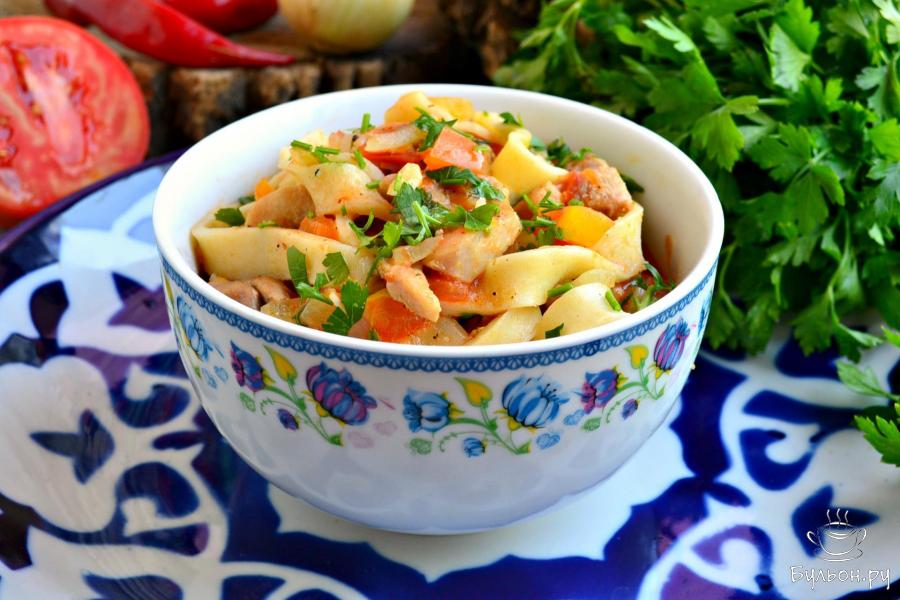 Лагман с курицей