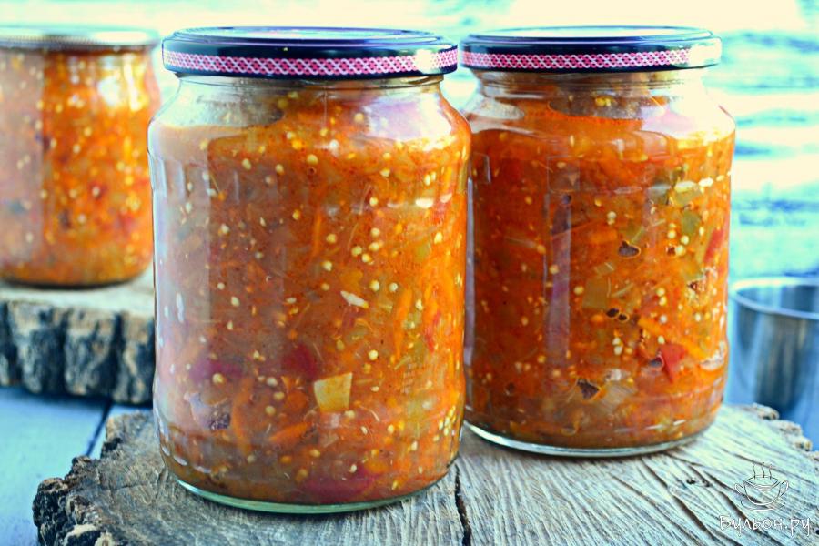 Баклажанная икра в мультиварке на зиму