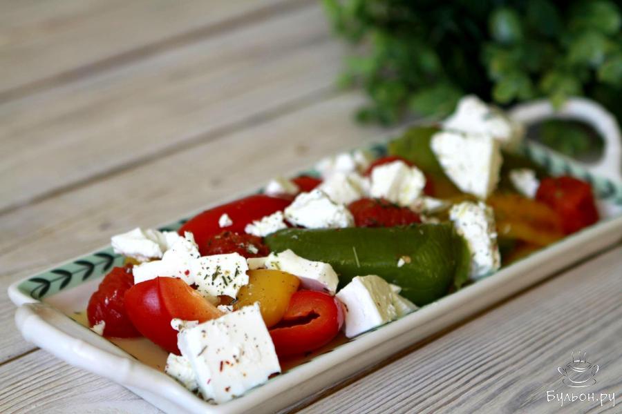 Греческая закуска из печеных овощей