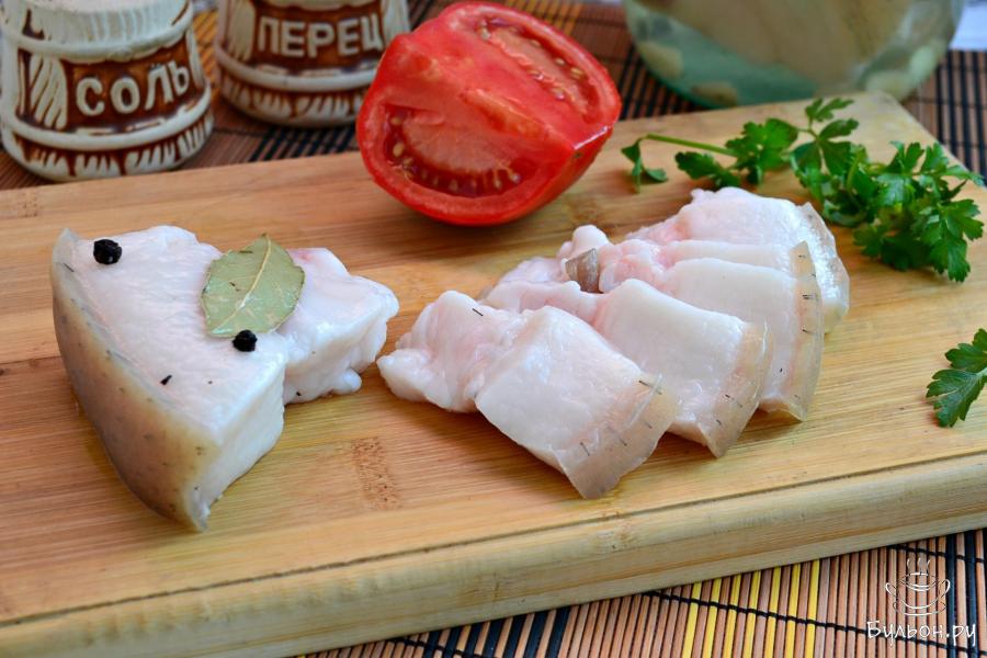 Сало соленое в рассоле