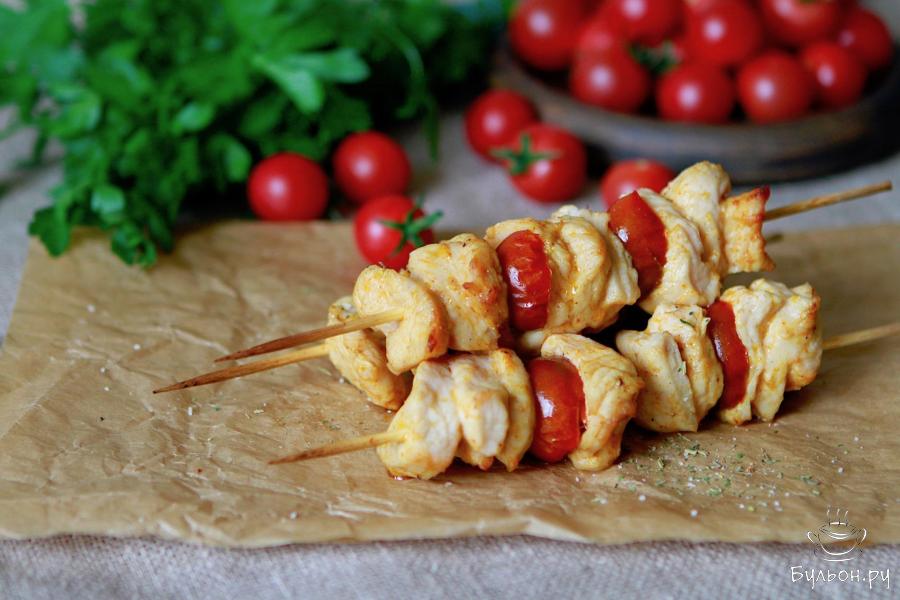 Шашлычки из индейки на шпажках в духовке