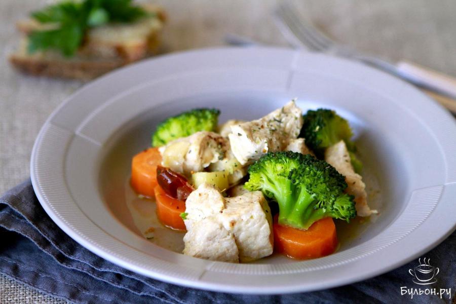 Филе индейки с овощами