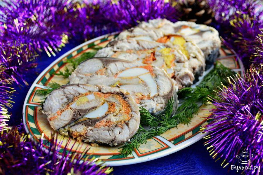 Рулет из скумбрии по-царски