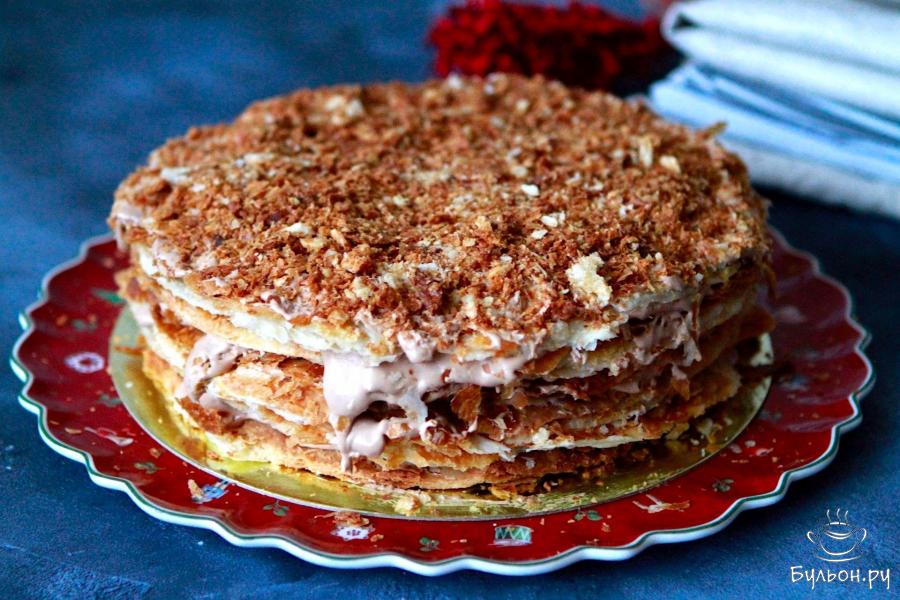 Торт Наполеон с шоколадным кремом