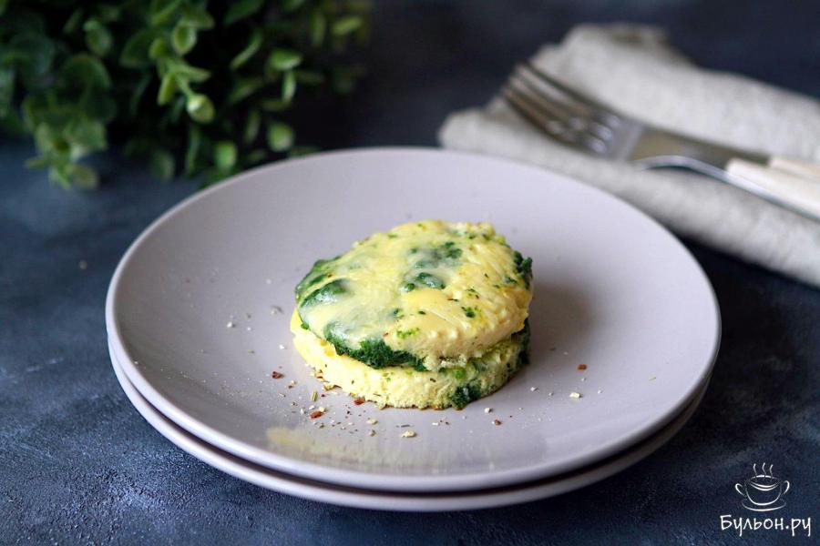 Омлет с сыром и шпинатом