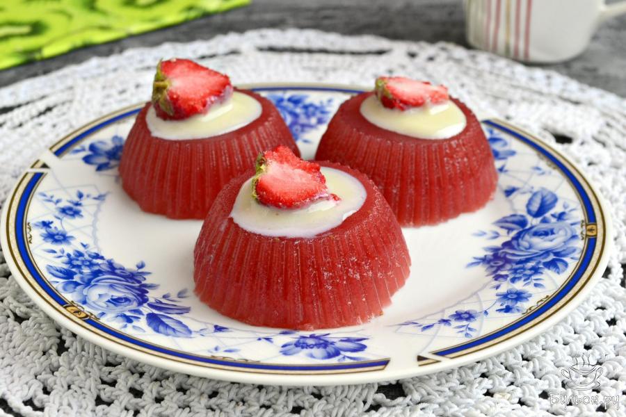 Желе из замороженной клубники