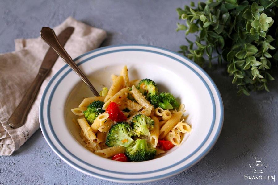 Паста с сыром и брокколи