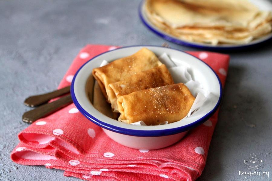 Блинчики на закваске с творогом