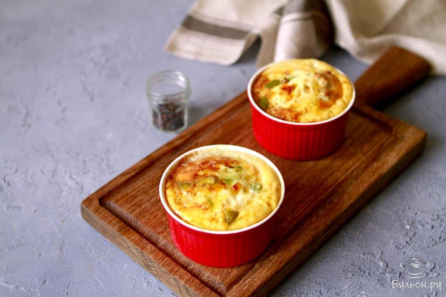 Фриттата из индейки с зеленой фасолью