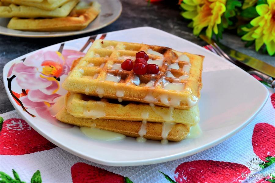 Вафли со сгущенкой