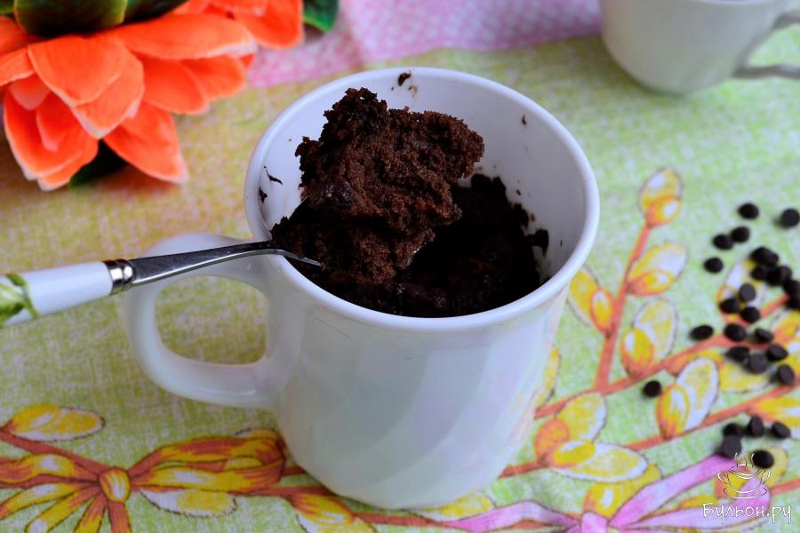 Кекс в микроволновке без яиц