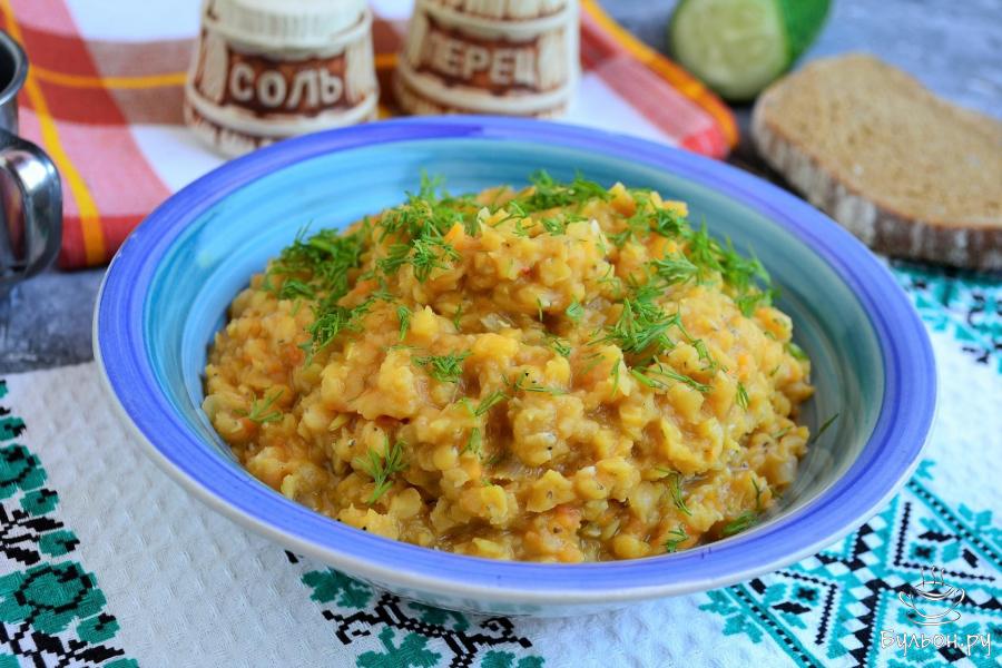 Каша из красной чечевицы