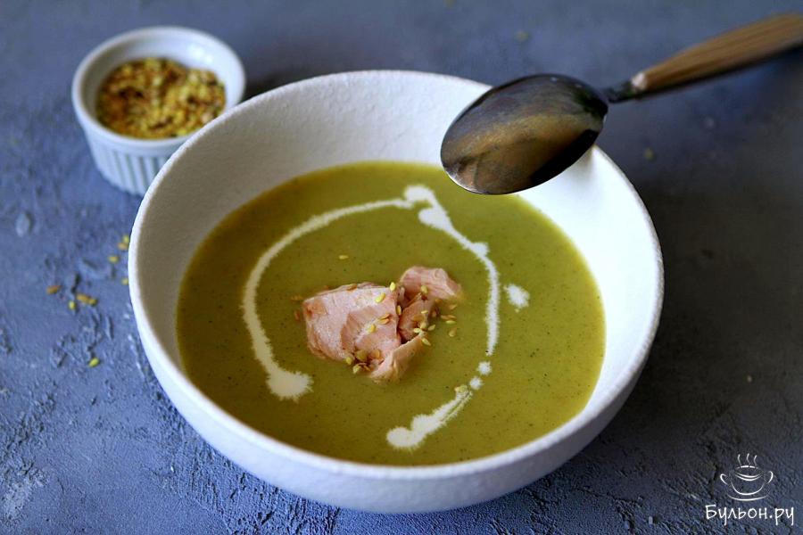 Детский суп-пюре с лососем