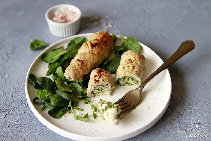 Рулетики из индейки с сыром